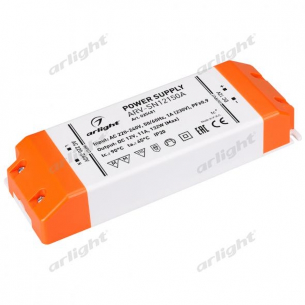 Блок питания ARV-SN12150A (12V, 11A, 132W, PFC)