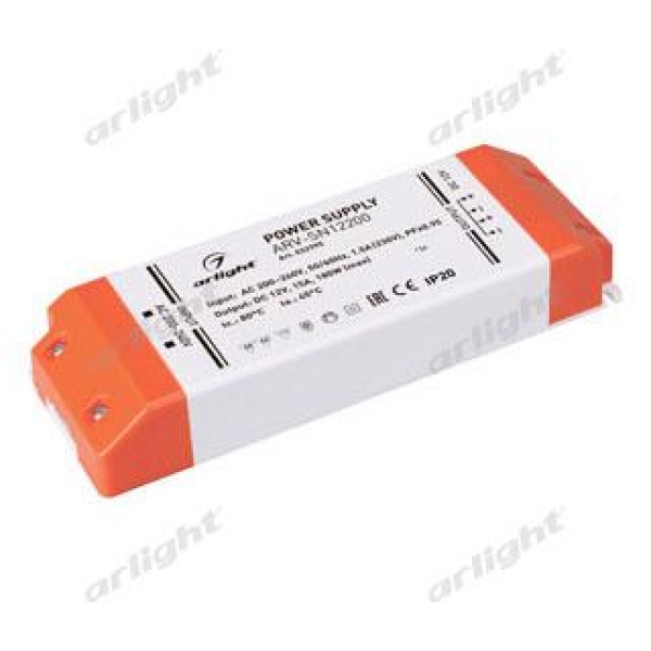 Блок питания ARV-SN12200 (12V, 15A, 180W, PFC)