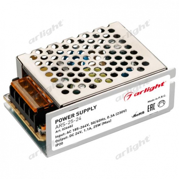 Блок питания ARS-25-24 (24V, 1.1A, 25W)