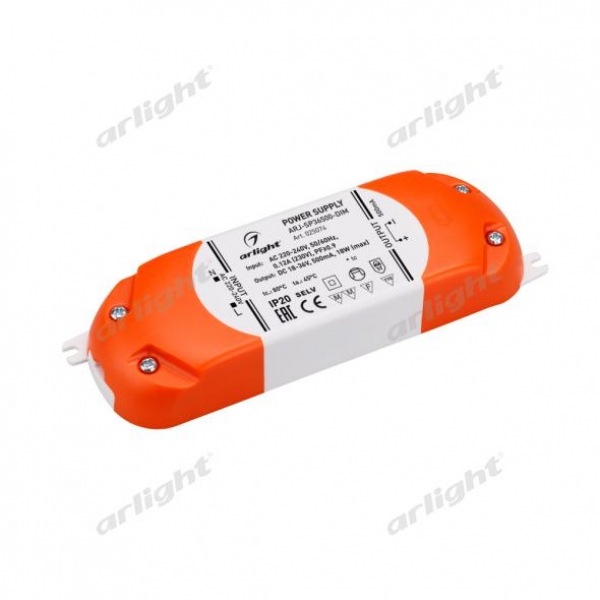 Блок питания ARJ-SP36500-DIM (18W, 500mA, PFC, Triac)