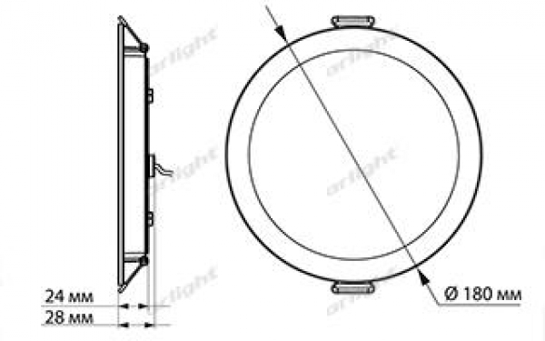 Светильник DL-BL180-18W Warm White