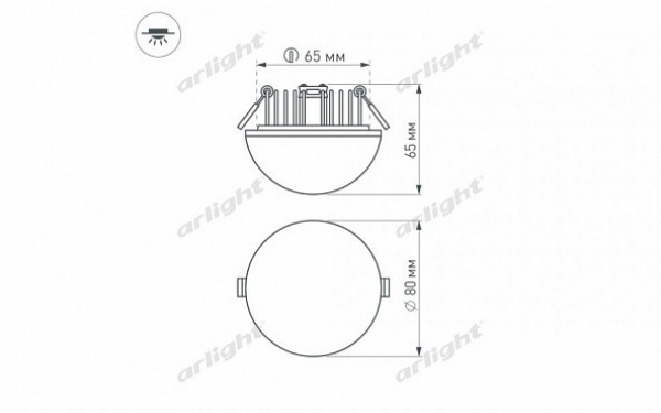 Светильник LTD-80R-Crystal-Sphere 5W White