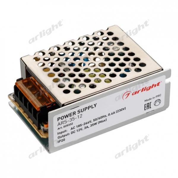 Блок питания ARS-35-12 (12V, 3A, 35W)